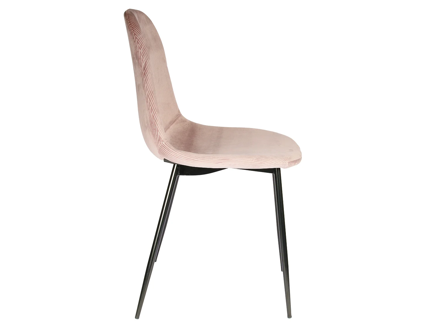 Lot de 4 Chaises - HOME DECO FACTORY - Giulia - Velours Côtelé - Roses