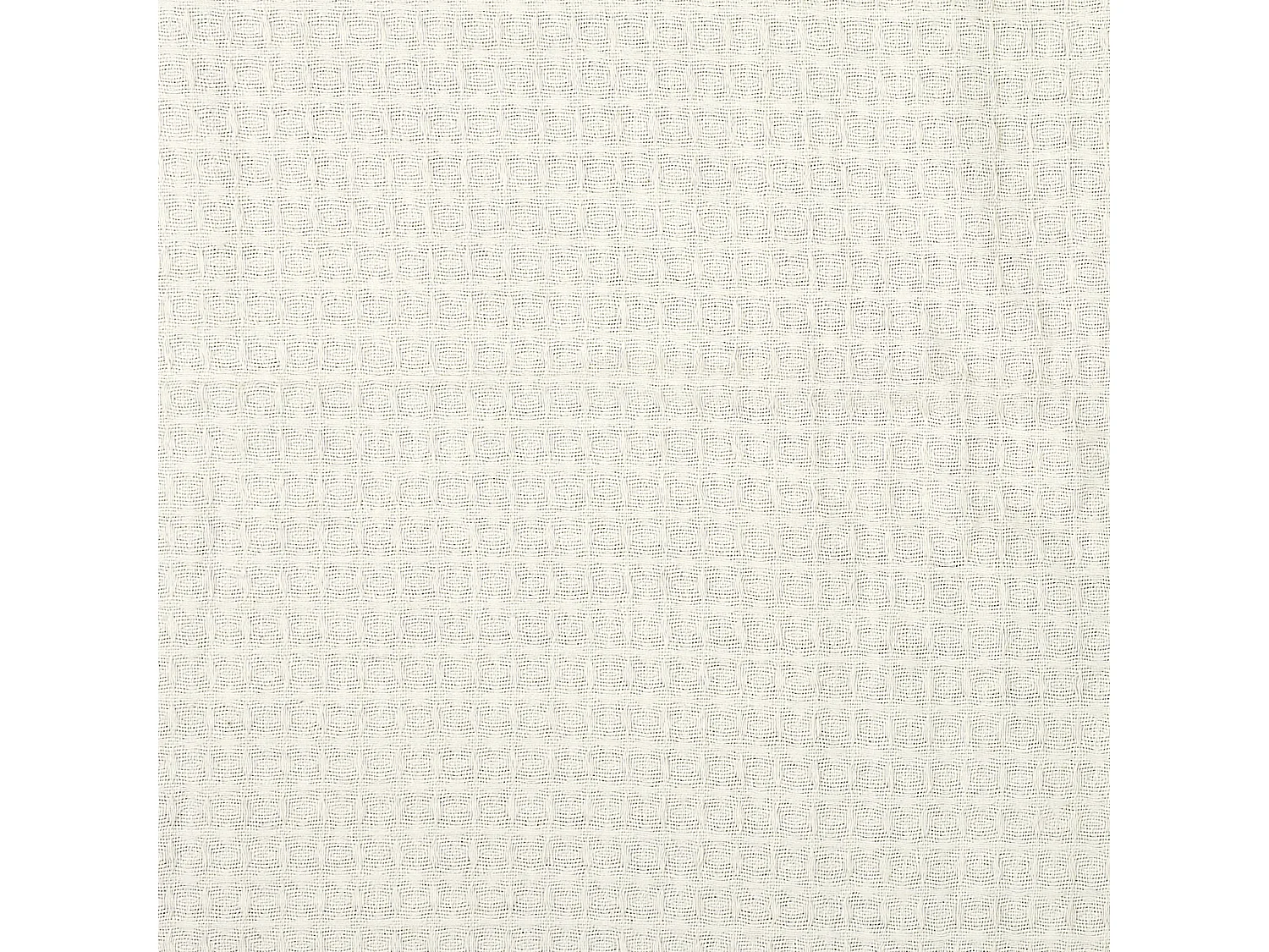 Jete De Canape Gaufre Ivoire 150x200cm Blanc