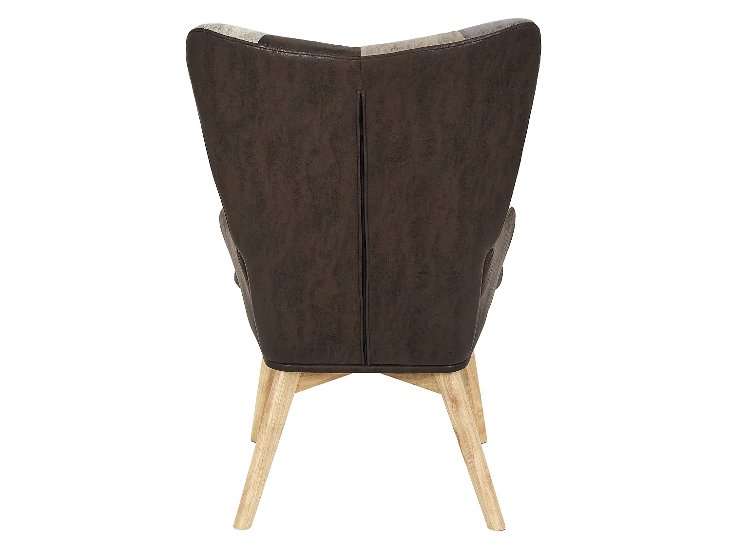 Fauteuil Patchwork Design  "Helsinki" 100cm Marron