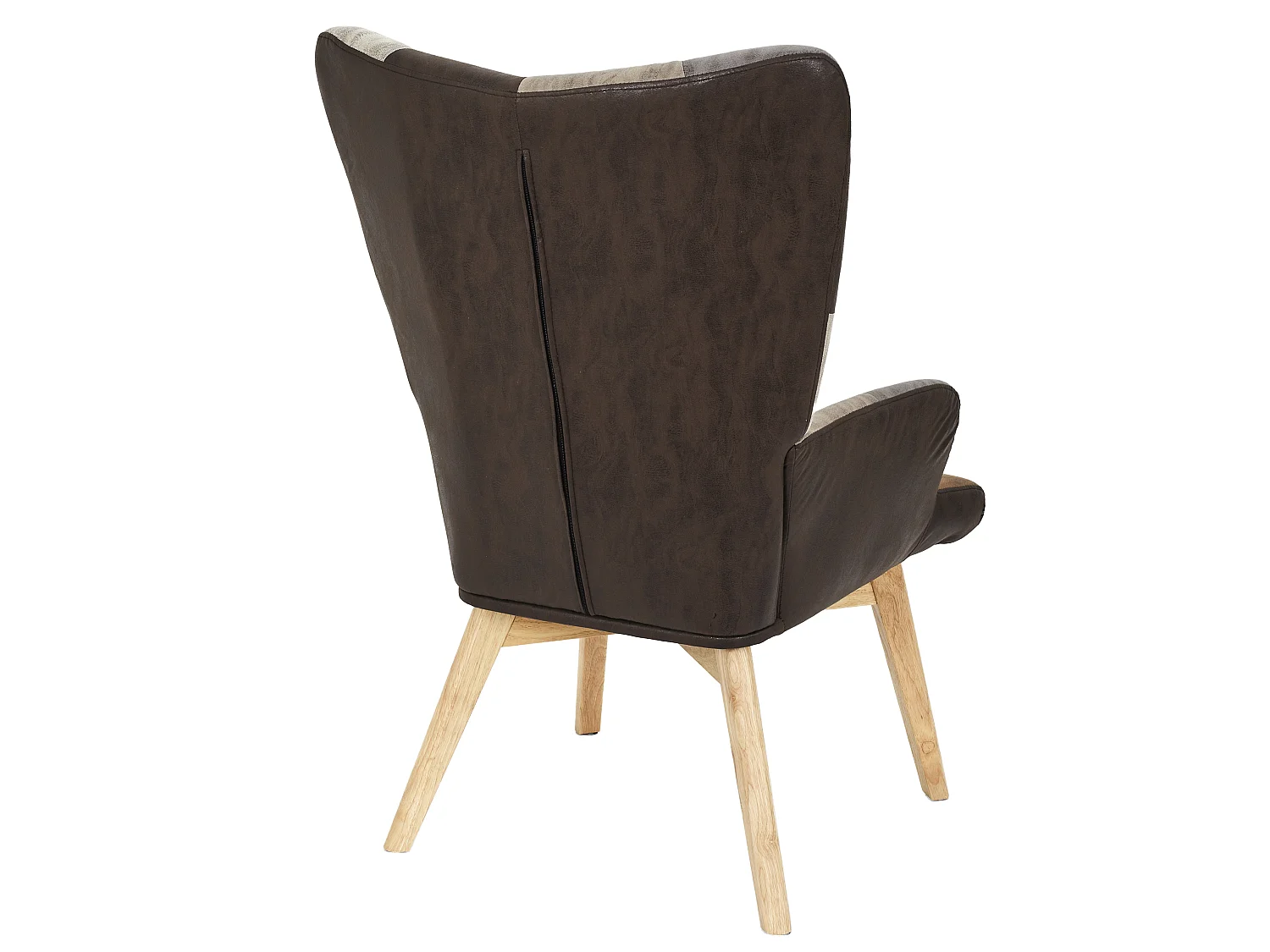 Fauteuil Patchwork Design  "Helsinki" 100cm Marron