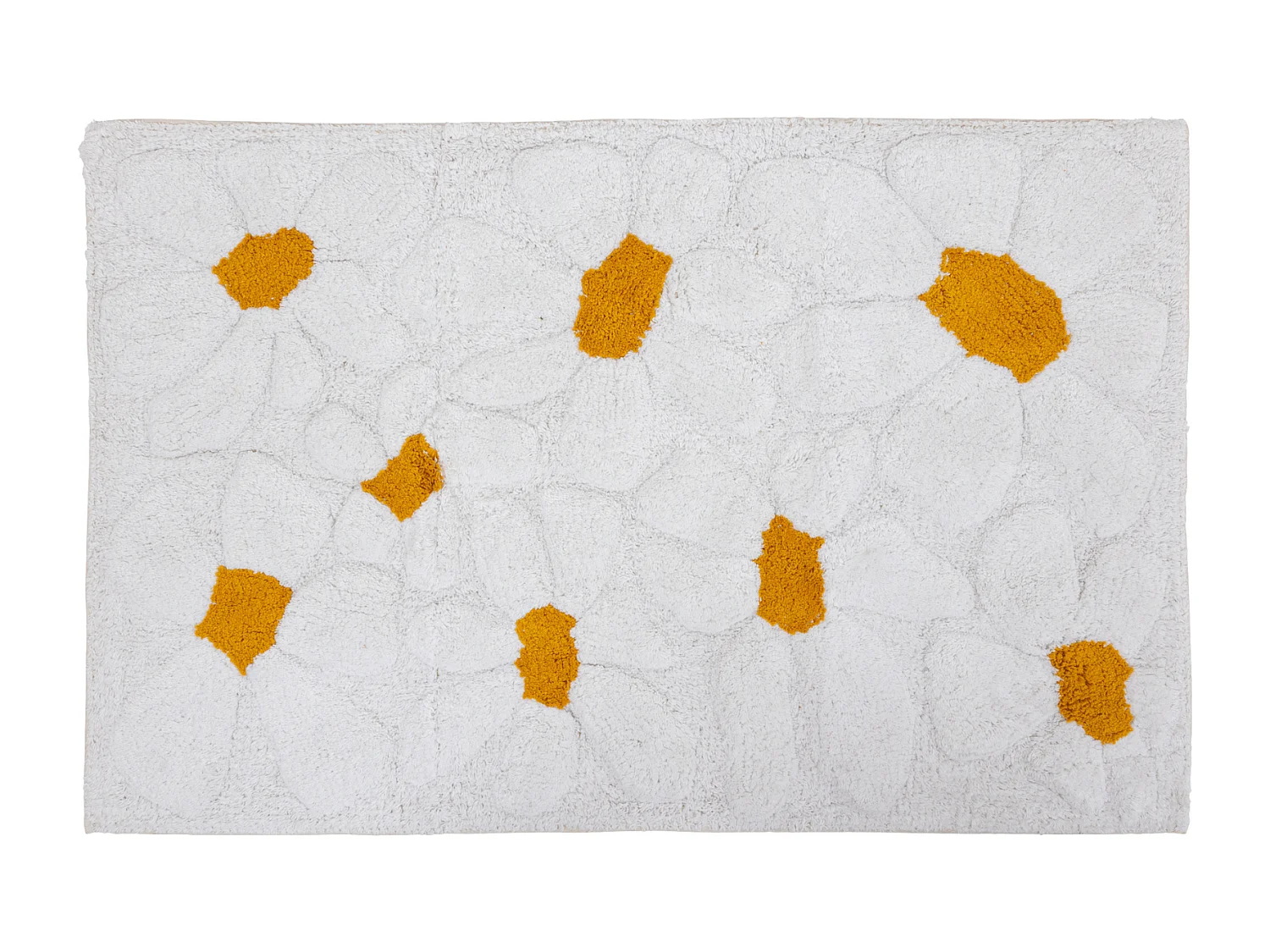 Tapis Déco Tufté "Daisy" 60x90cm Blanc