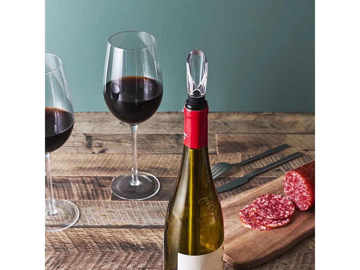 Rafraichisseur De Bouteille Avec Bec Verseur Argent