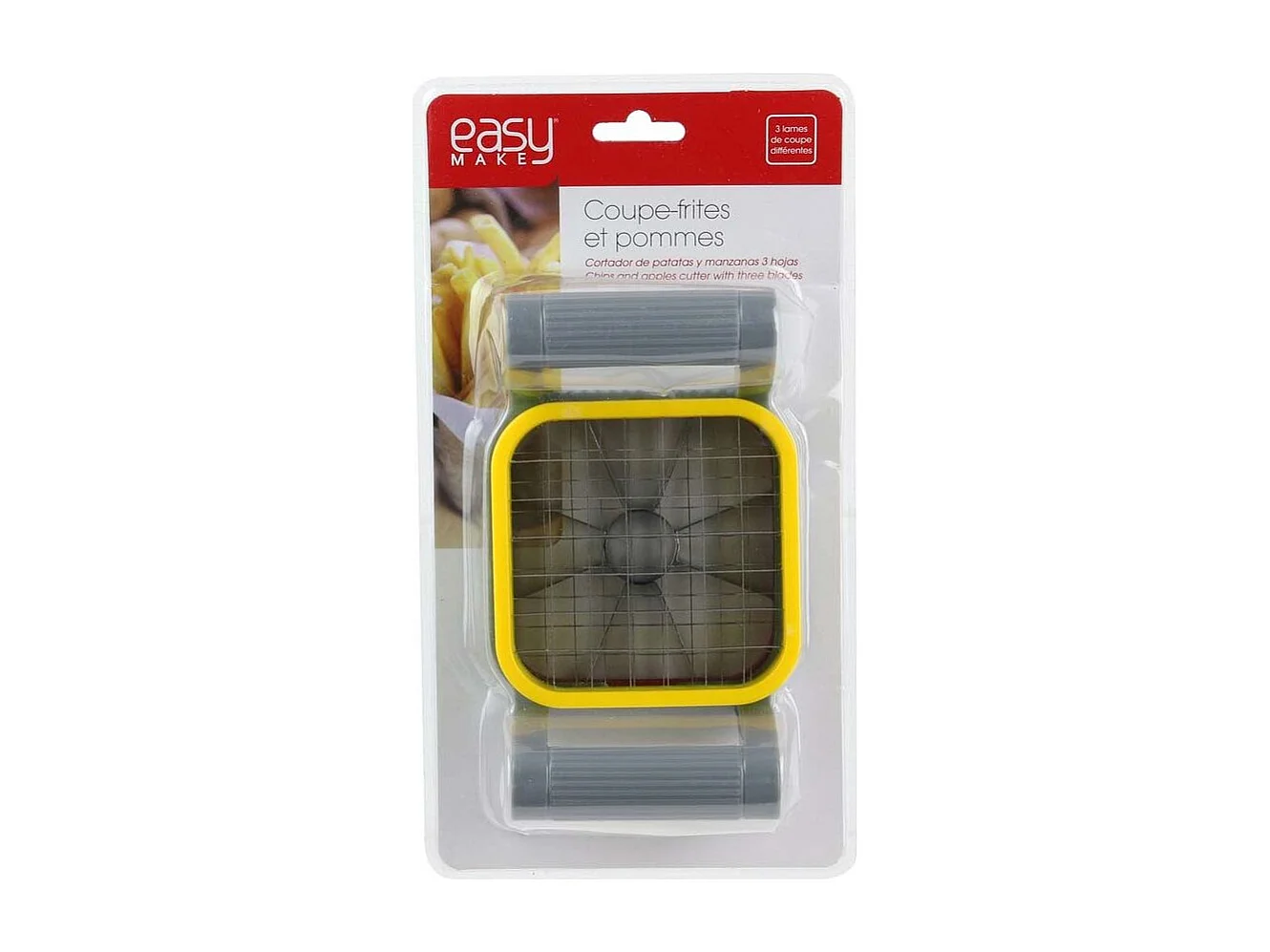 Taglierina per patatine e mele 3 lame