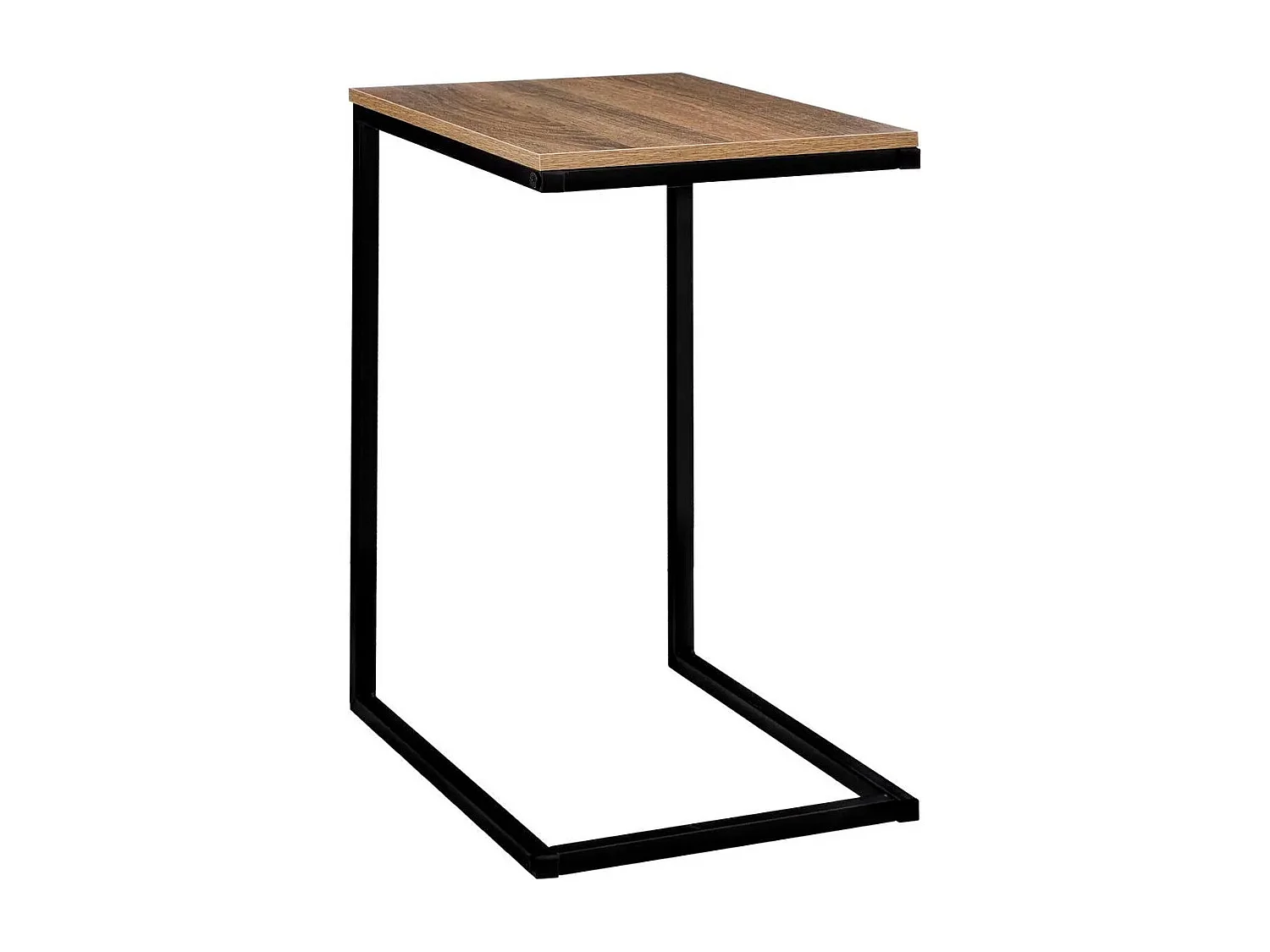 Table d'Appoint Design "Linoya" 66cm Naturel & Noir