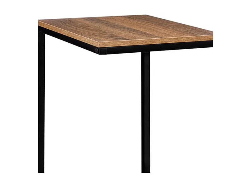 Mesita auxiliar salón negro/madera 66,5x35x45 cm