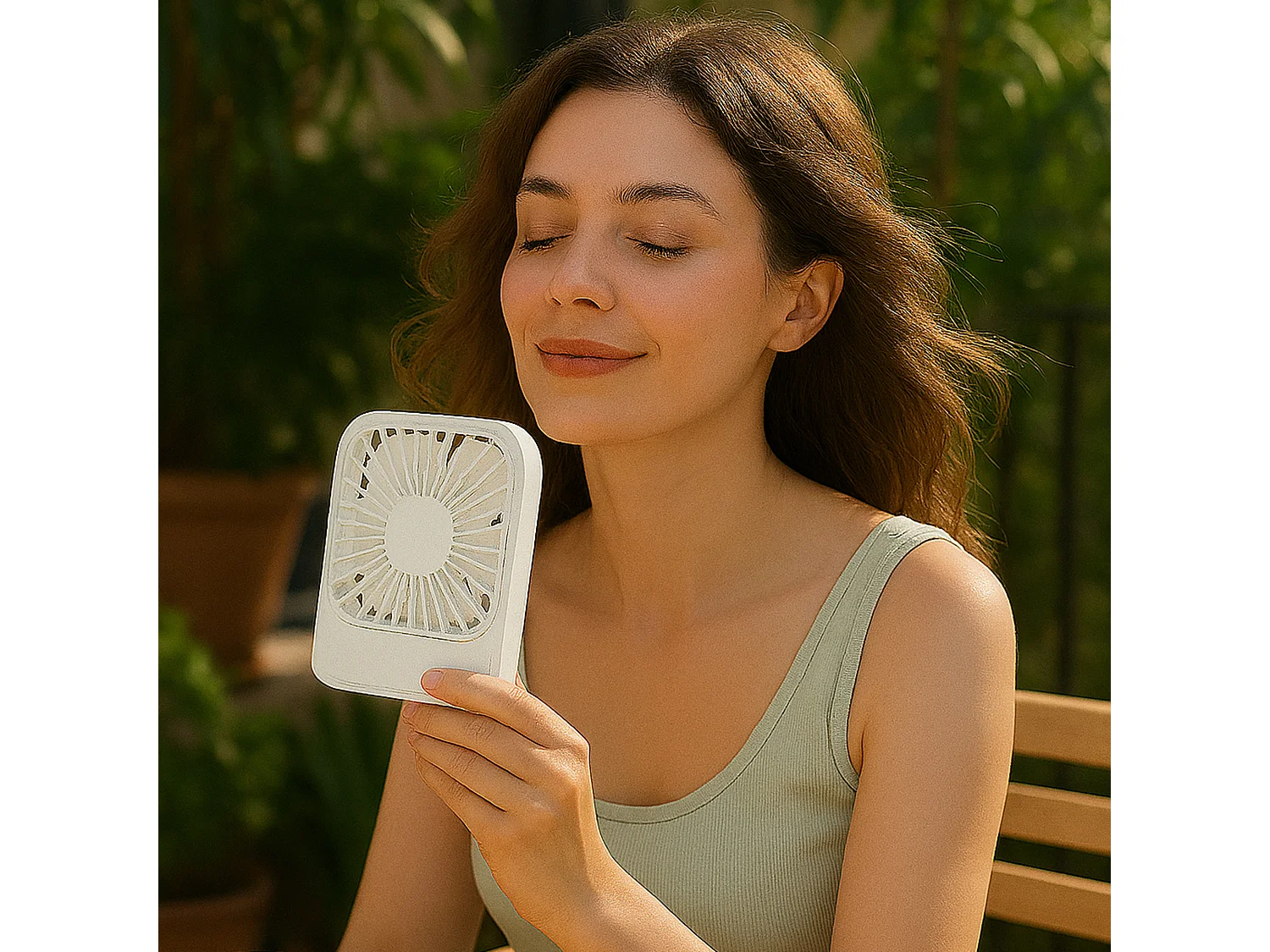 Ventilateur Portable Compact Et Rechargeable Blanc