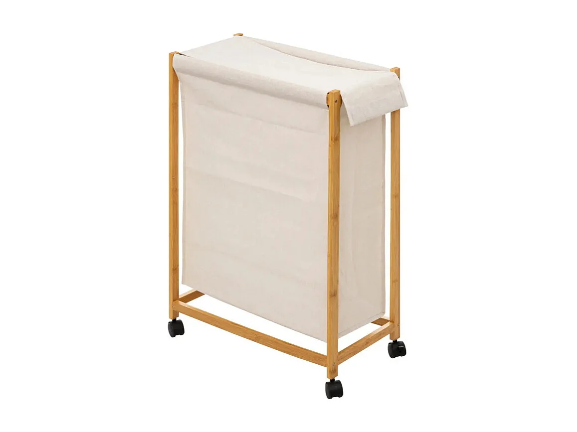Wäschekorb auf Rollen 55 x 28 x 80 cm