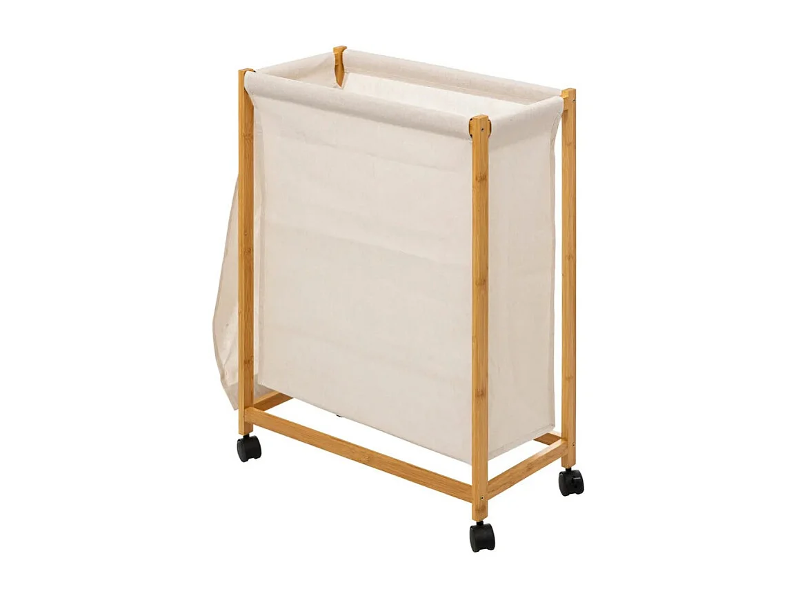 Wäschekorb auf Rollen 55 x 28 x 80 cm