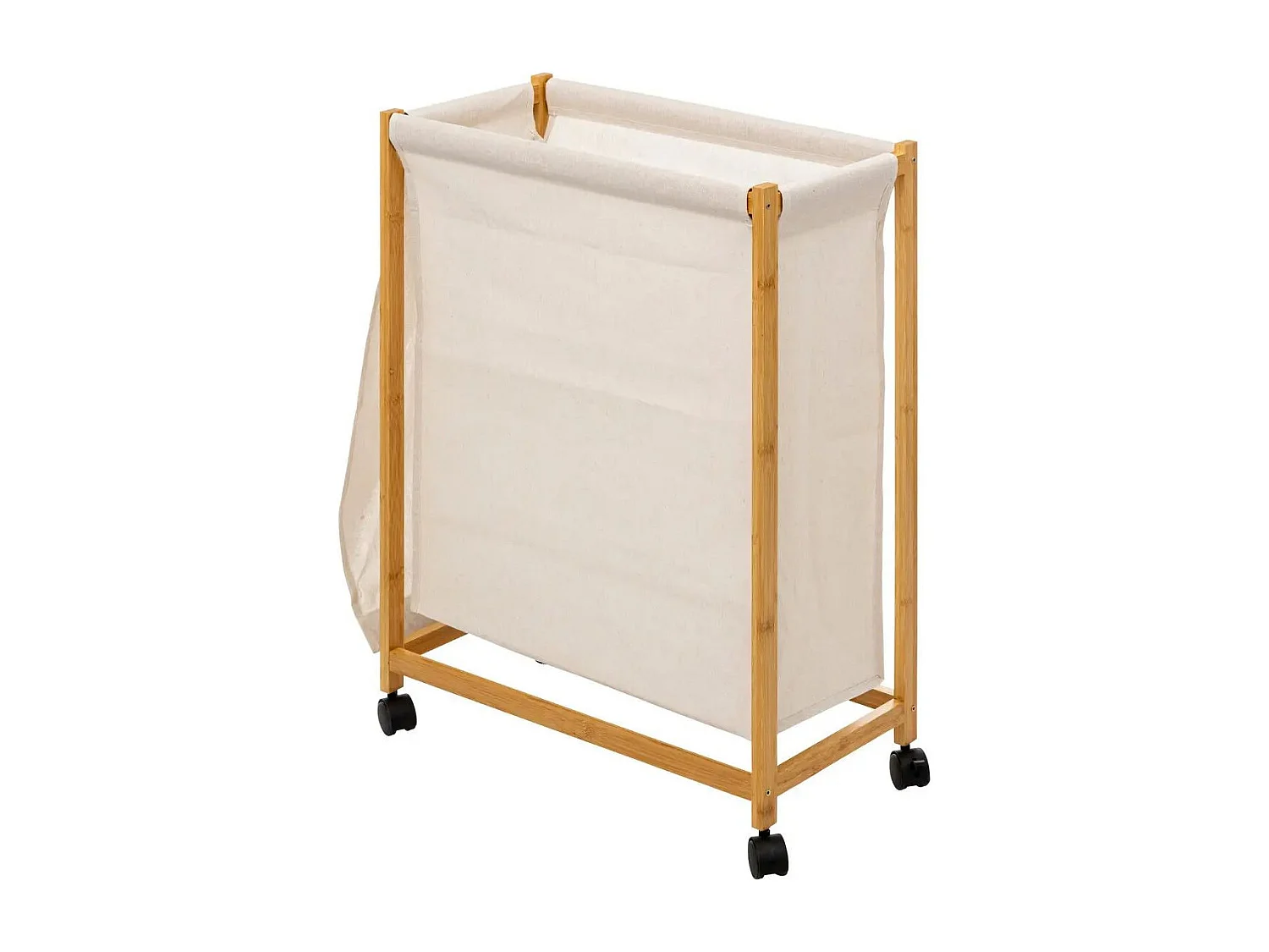 Wäschekorb auf Rollen 55 x 28 x 80 cm