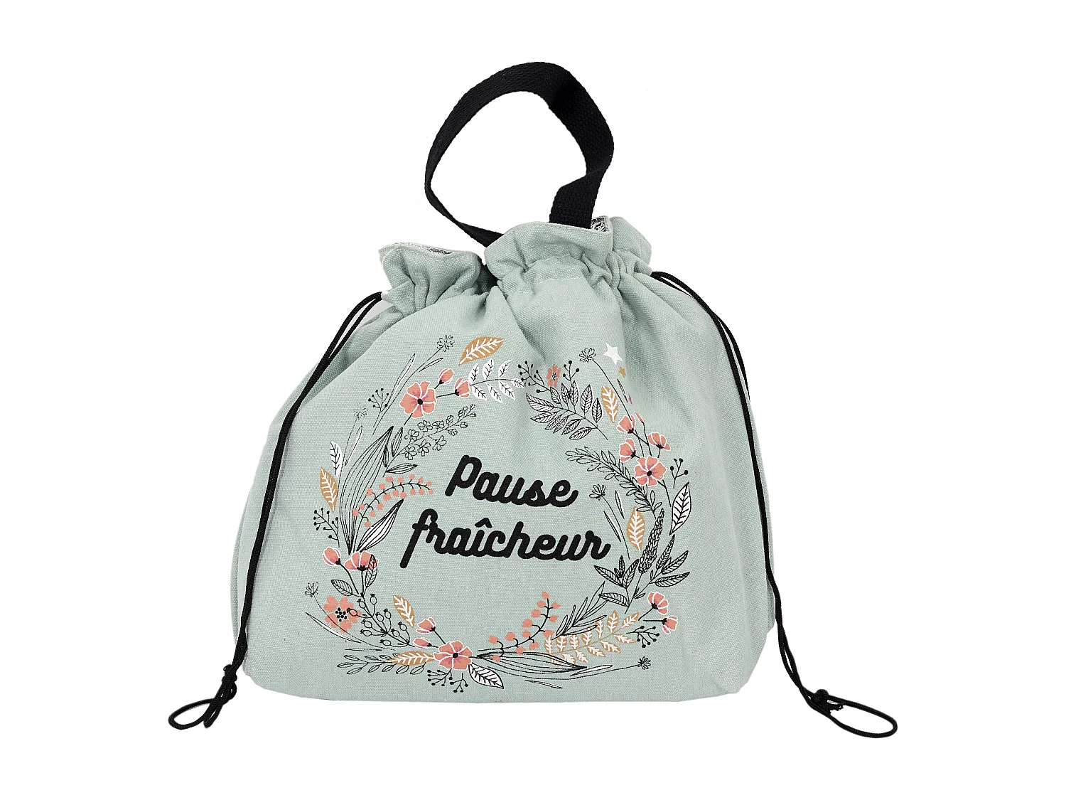 Lunch Bag Sac Fraicheur En Tissu 29x30cm Vert