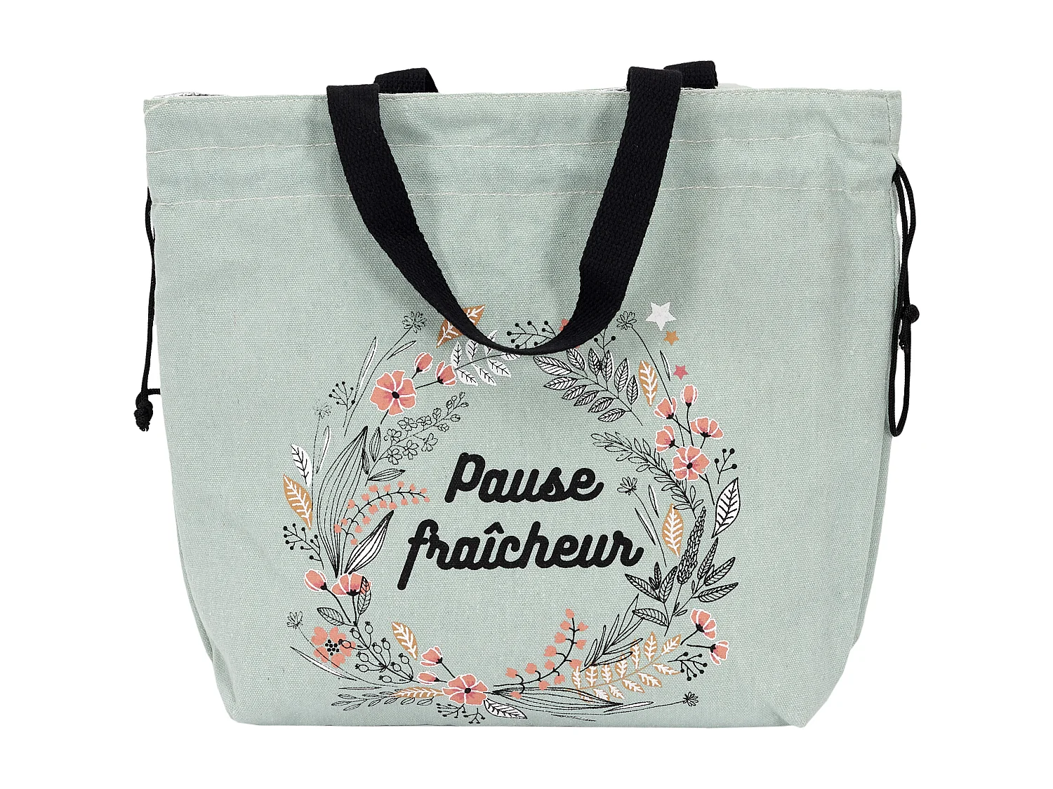 Lunch Bag Sac Fraicheur En Tissu 29x30cm Vert