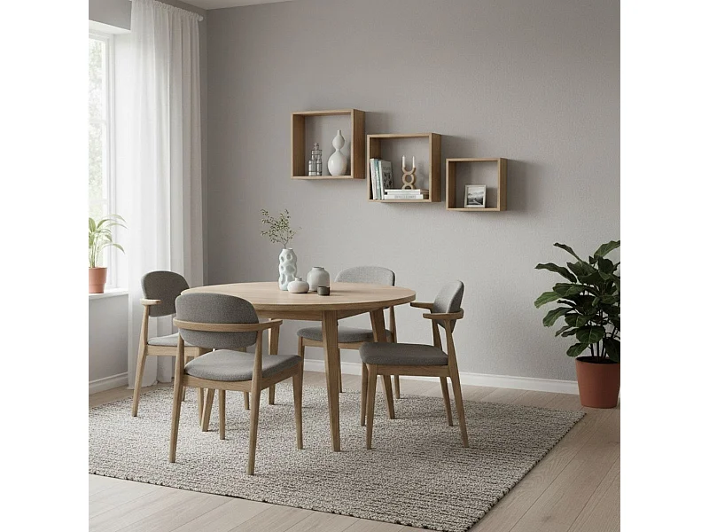 Lot de 3 Étagères Murales "Cube" 25cm Naturel