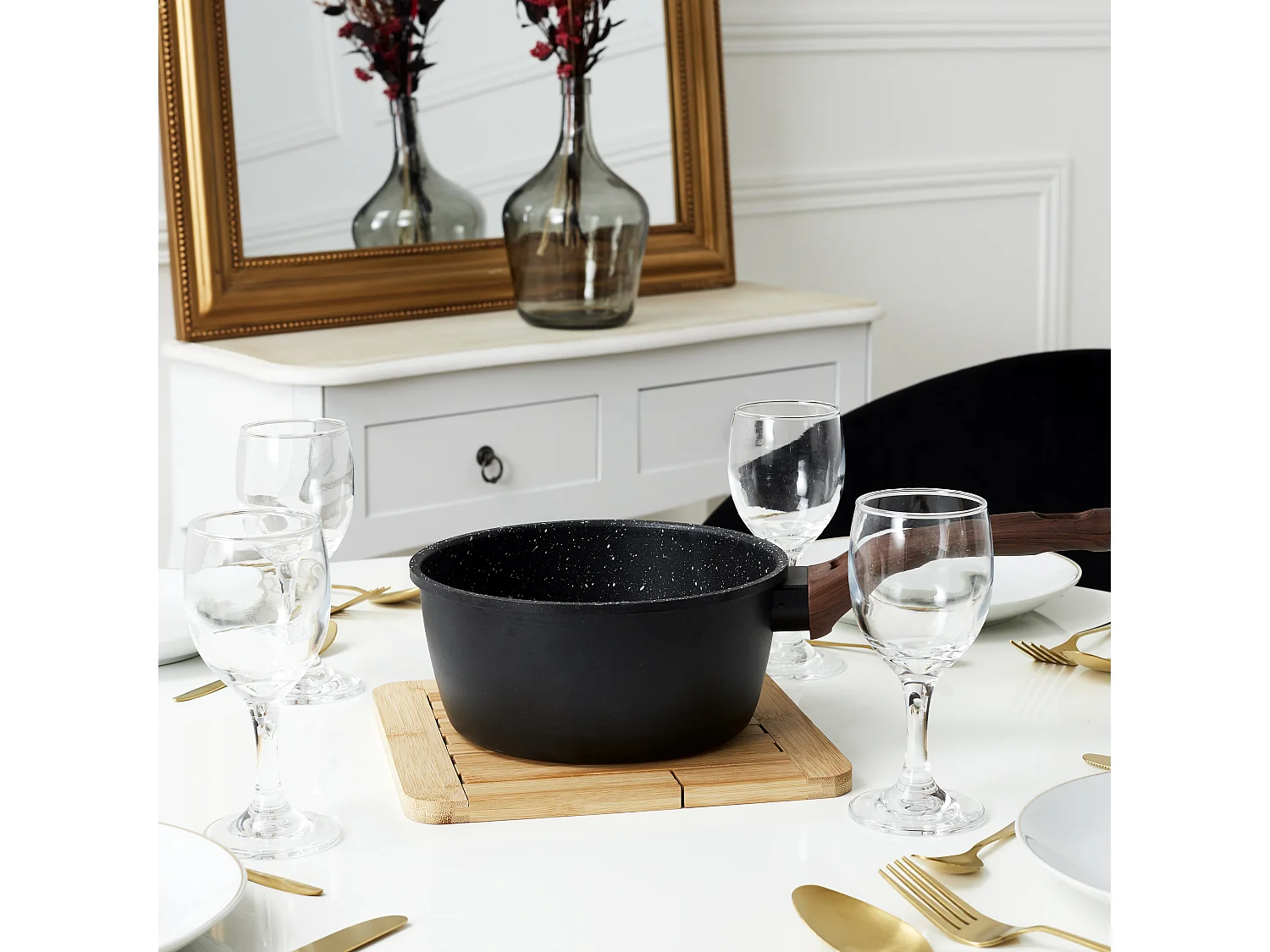 Dessous De Plat Extensible 20-30cm En Bambou Marron