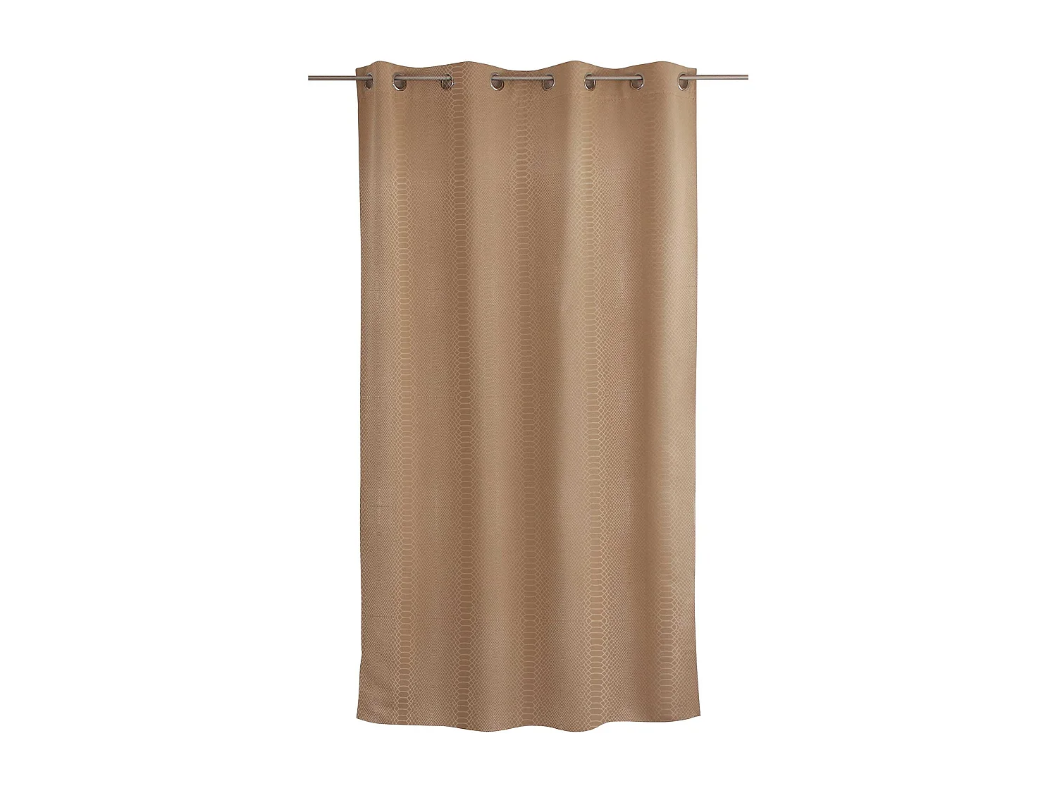 Rideau Occultant à Œillets "Crocodile" 140x240cm Naturel