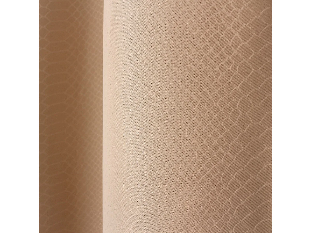 Rideau Occultant à Œillets "Crocodile" 140x240cm Naturel