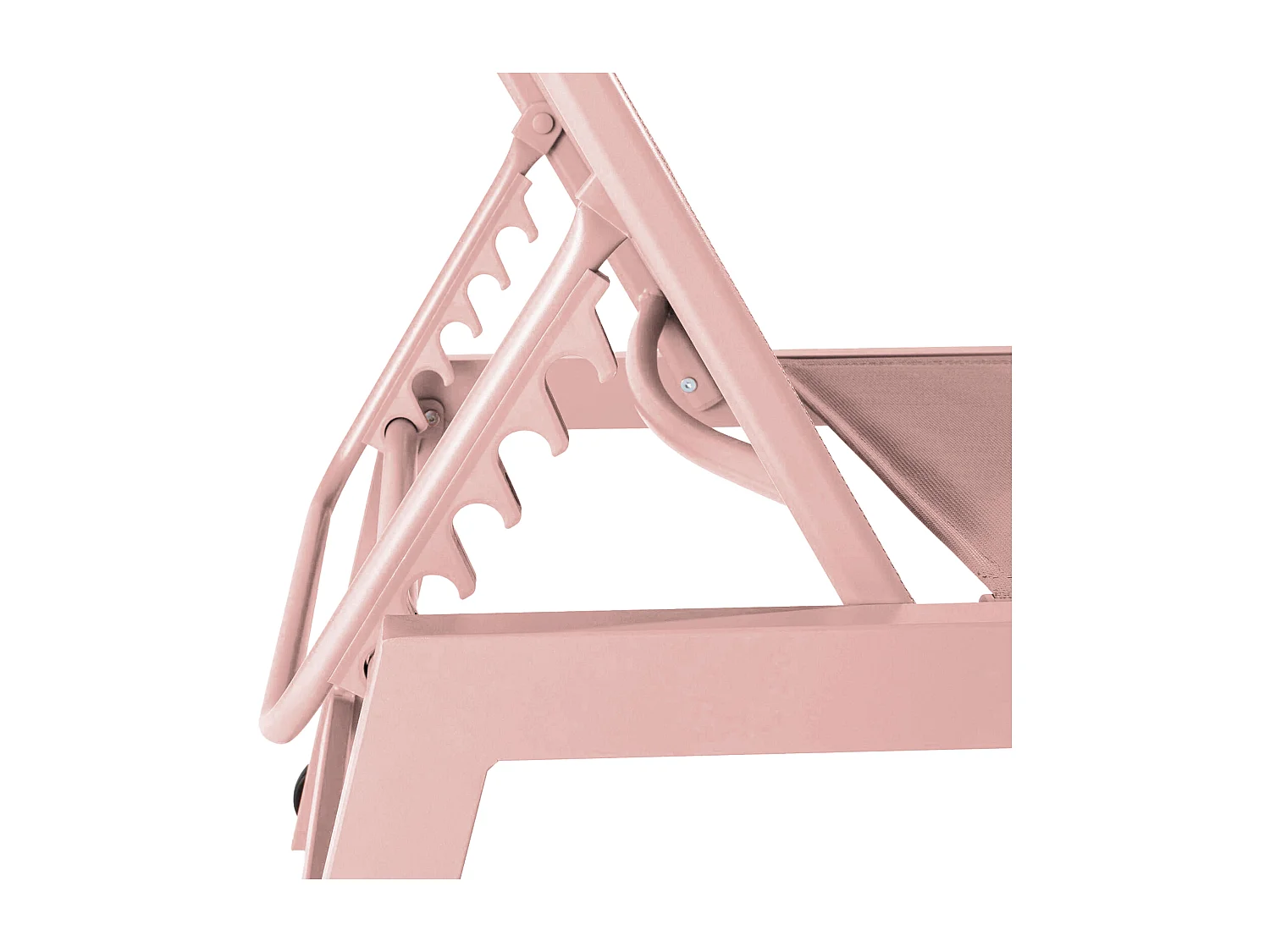 Lot de 2 bains de soleil en aluminium et textilène rose poudré - Noumea