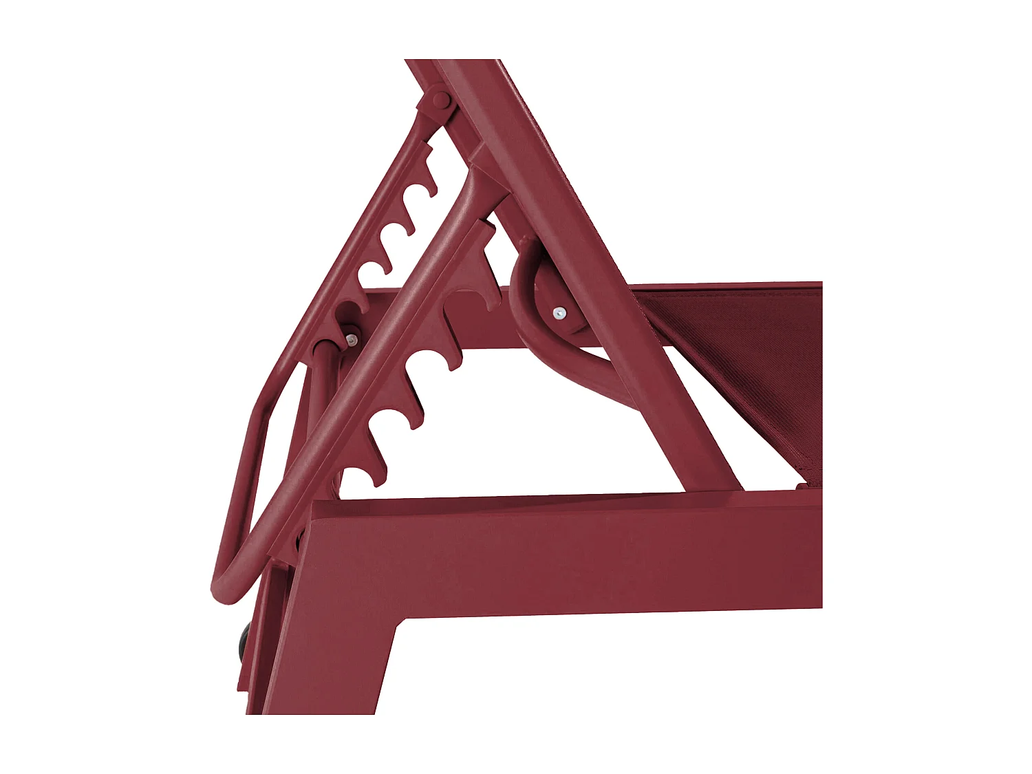 Lot de 2 bains de soleil en aluminium et textilène pourpre - Noumea