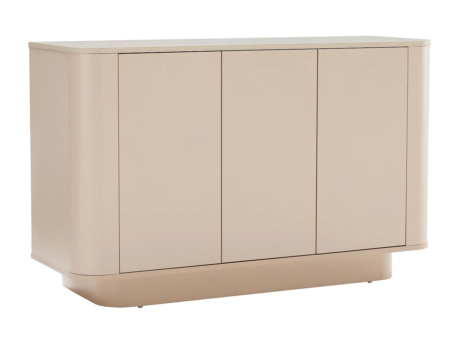 Buffet uni 3 portes L 120 cm crème