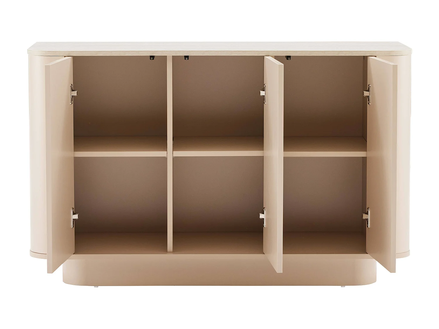 Buffet uni 3 portes L 120 cm crème