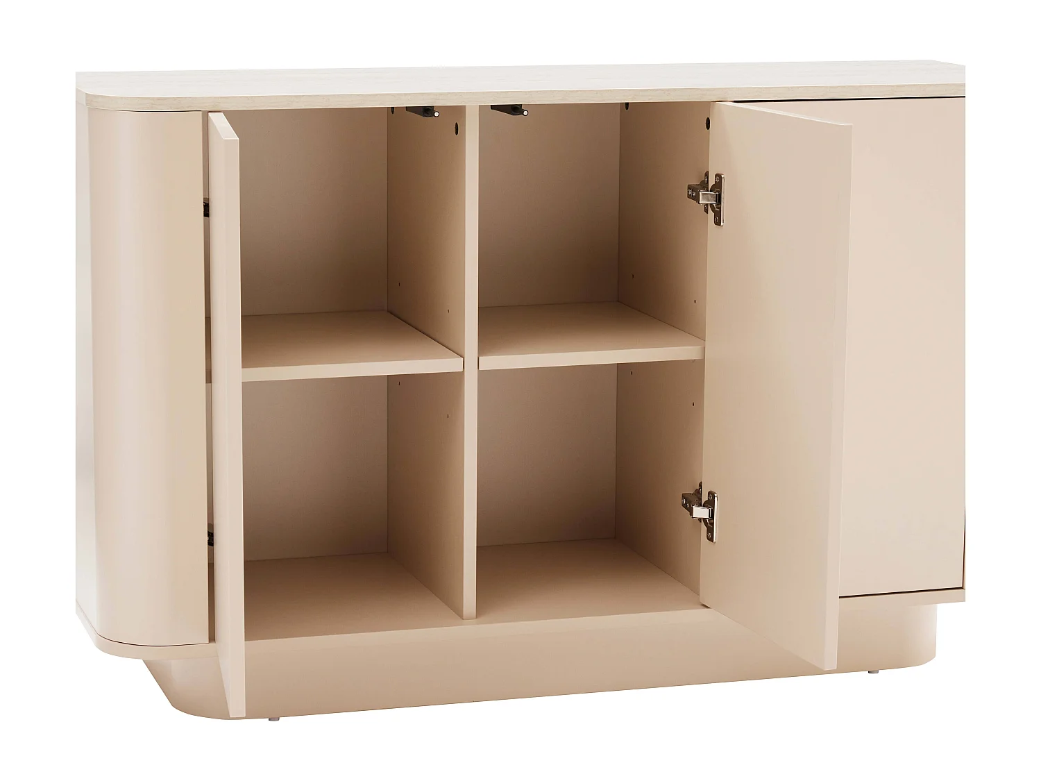 Buffet uni 3 portes L 120 cm crème