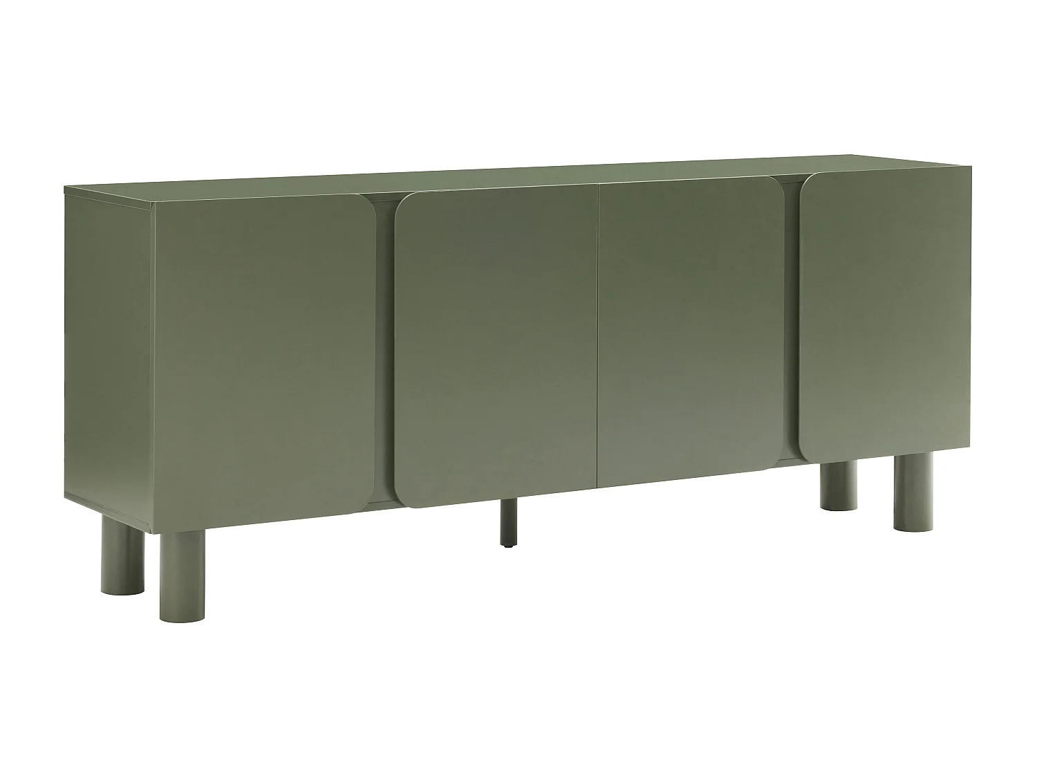 Buffet uni 4 portes L 180 cm vert olive