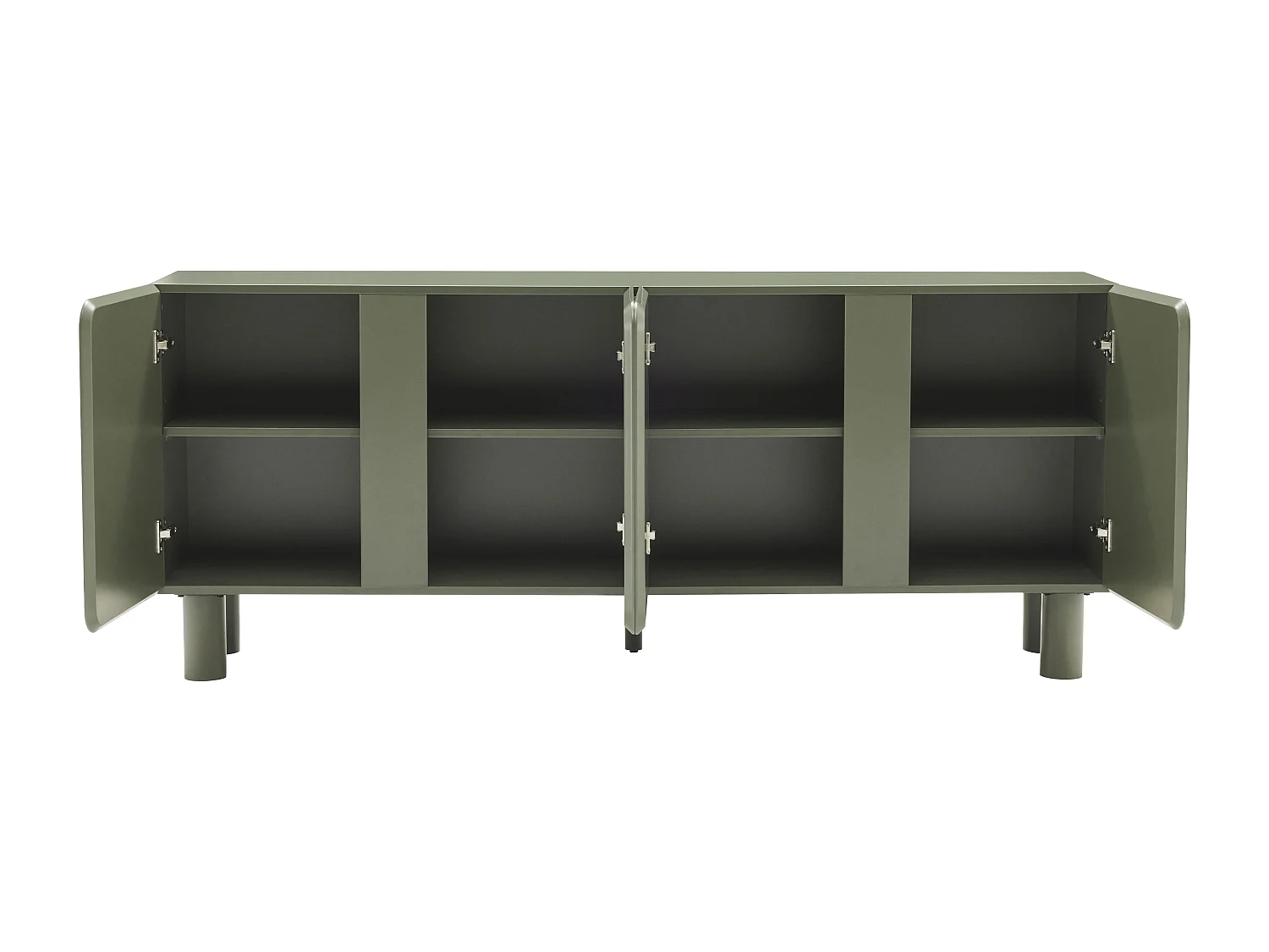 Buffet uni 4 portes L 180 cm vert olive
