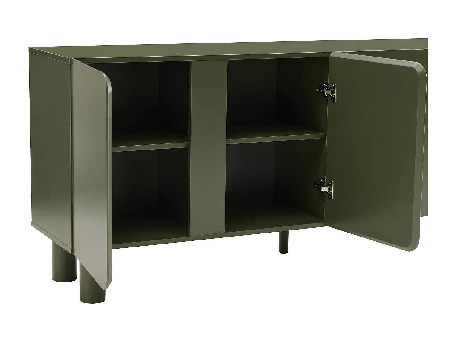Buffet uni 4 portes L 180 cm vert olive