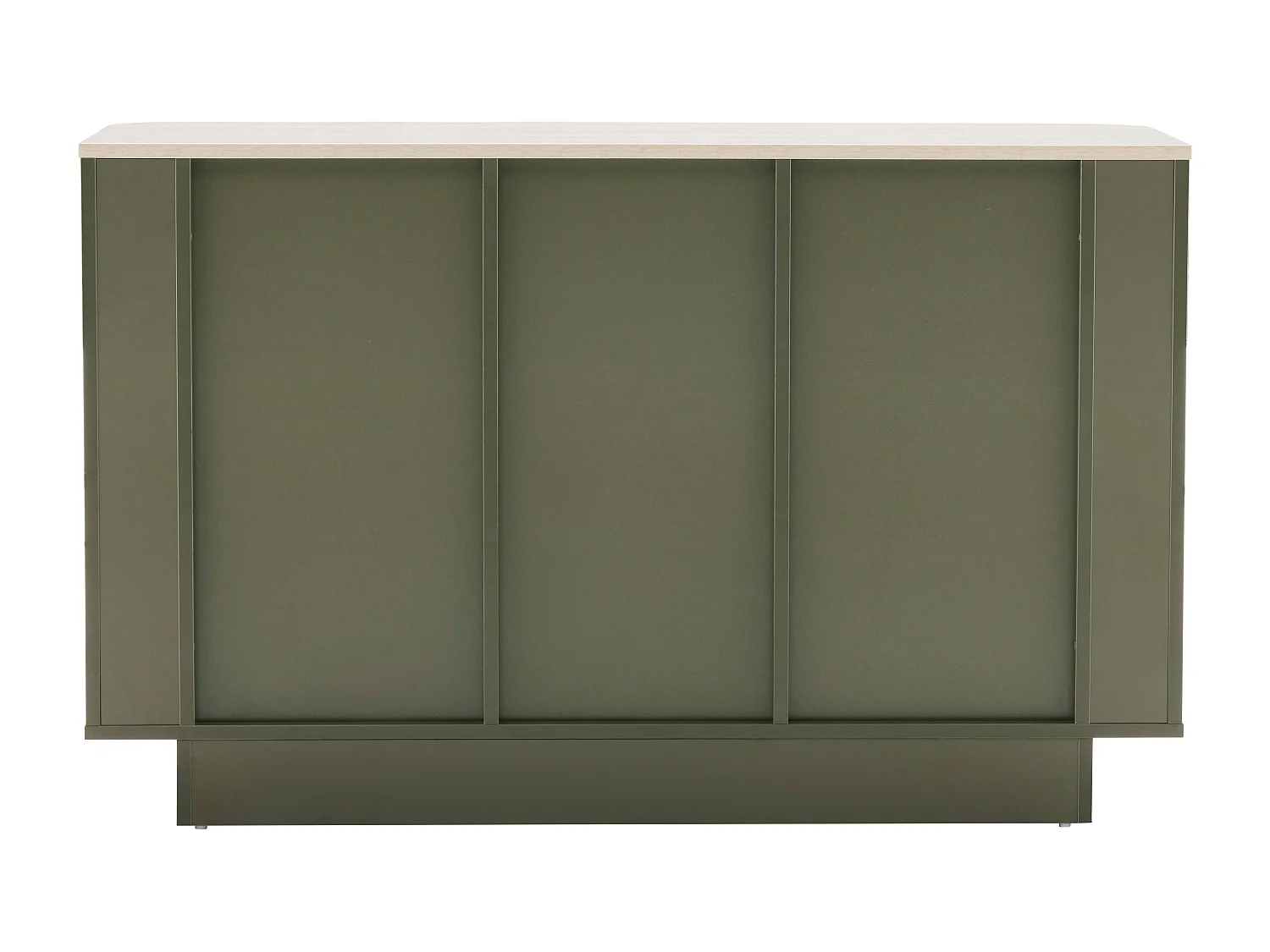 Buffet uni 3 portes L 120 cm vert olive