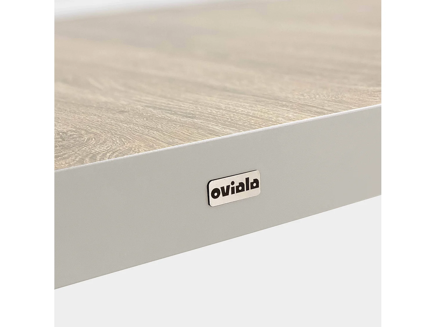 Table de jardin L201 cm aluminium et céramique 8 personnes crème - Tivoli