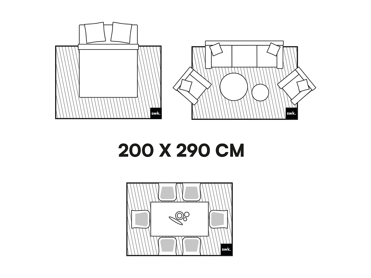 Tapis intérieur uni blanc 200x290cm - Oscaria