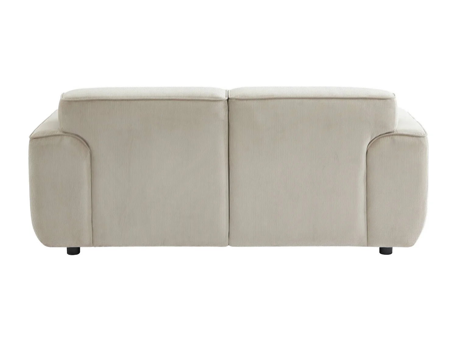 Sofá de pana de 2 plazas gris beige