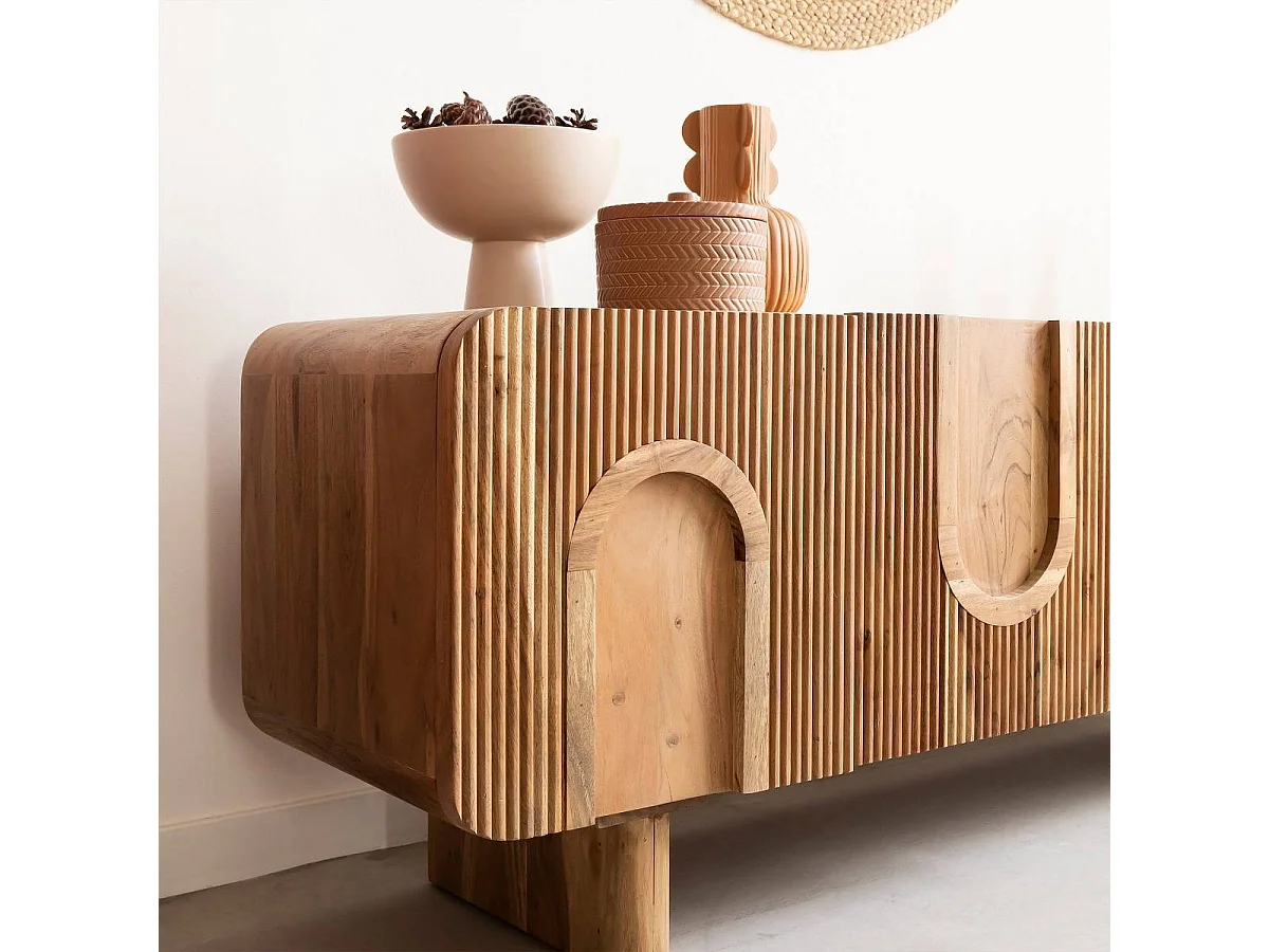 Meuble TV en bois d'acacia Tilio