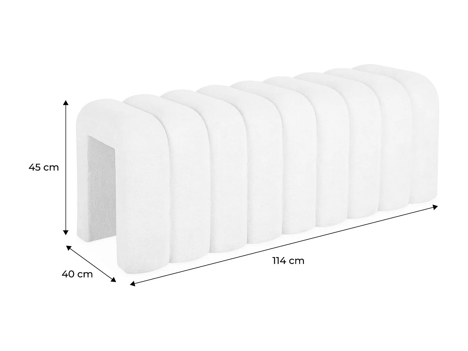 Banco, pie de cama contemporáneo de tela beige