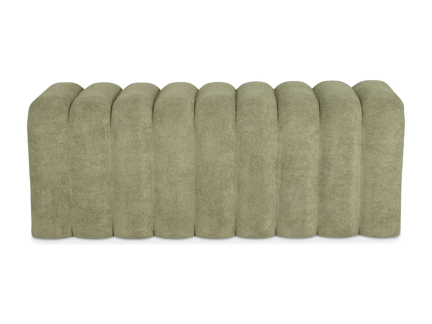 Banc. bout de lit vert contemporain en tissu
