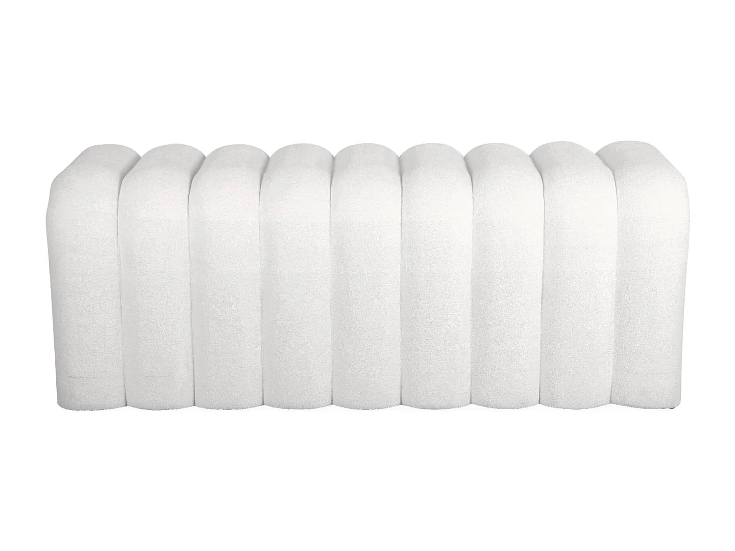 Banc. bout de lit blanc contemporain en tissu