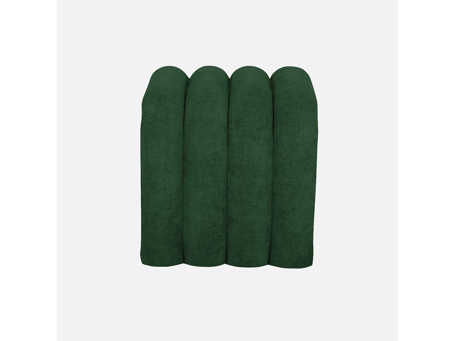 Set de 2 poufs contemporains en tissu vert foncé