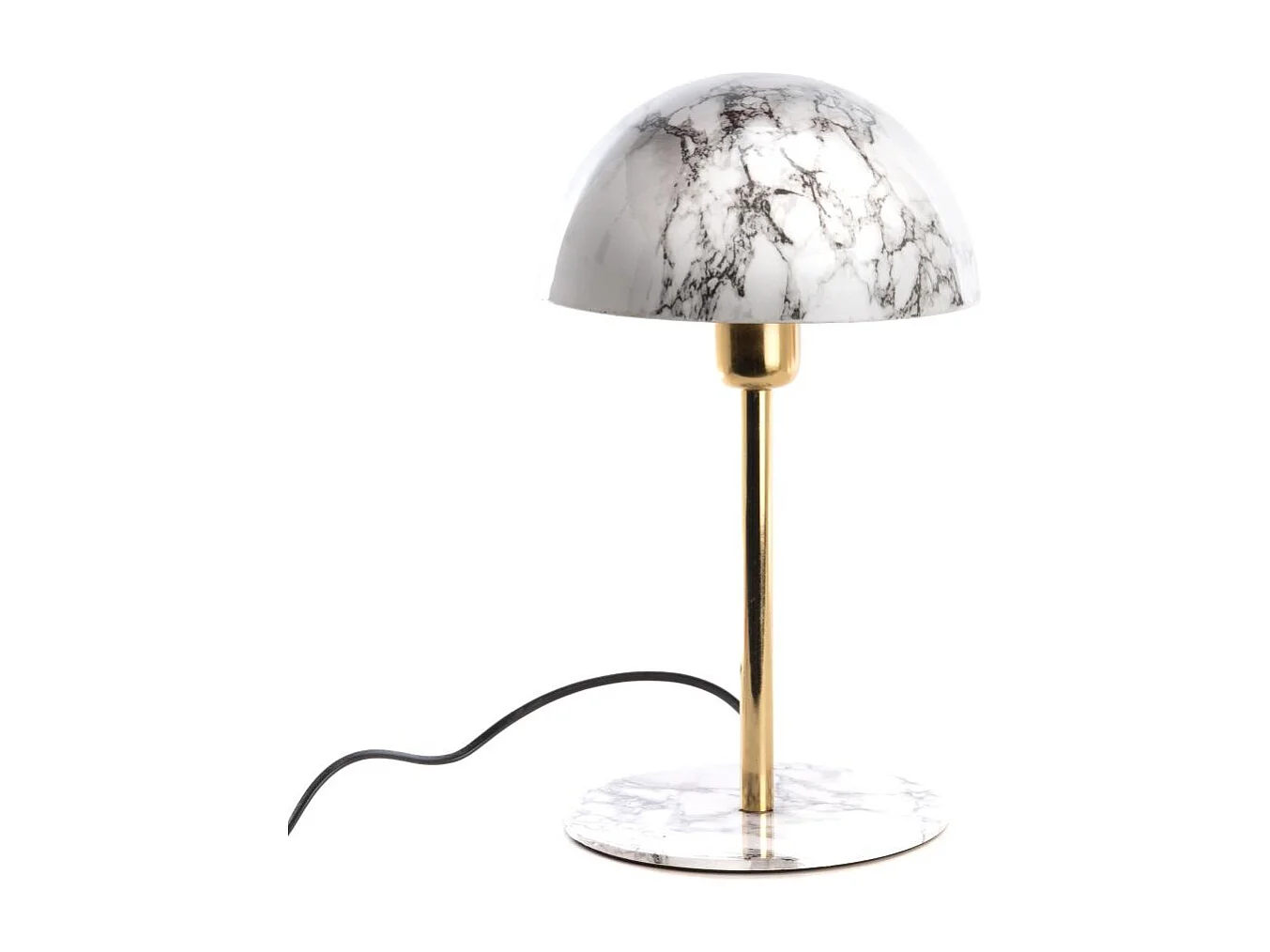 Lampe Basile blanc marbré