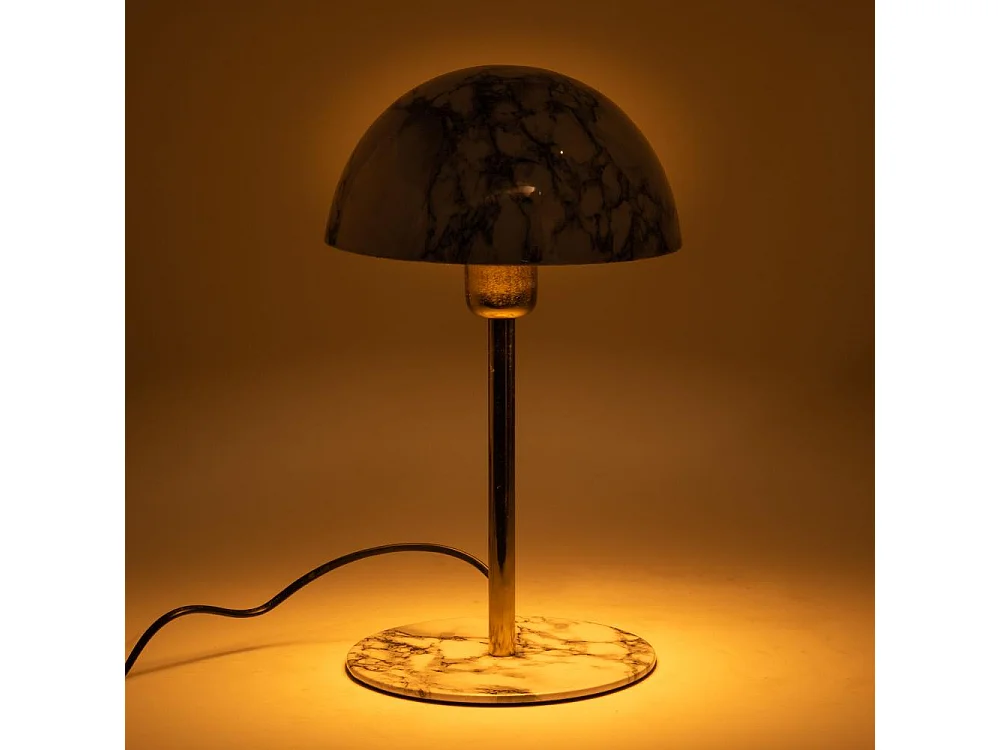 Lampe Basile blanc marbré