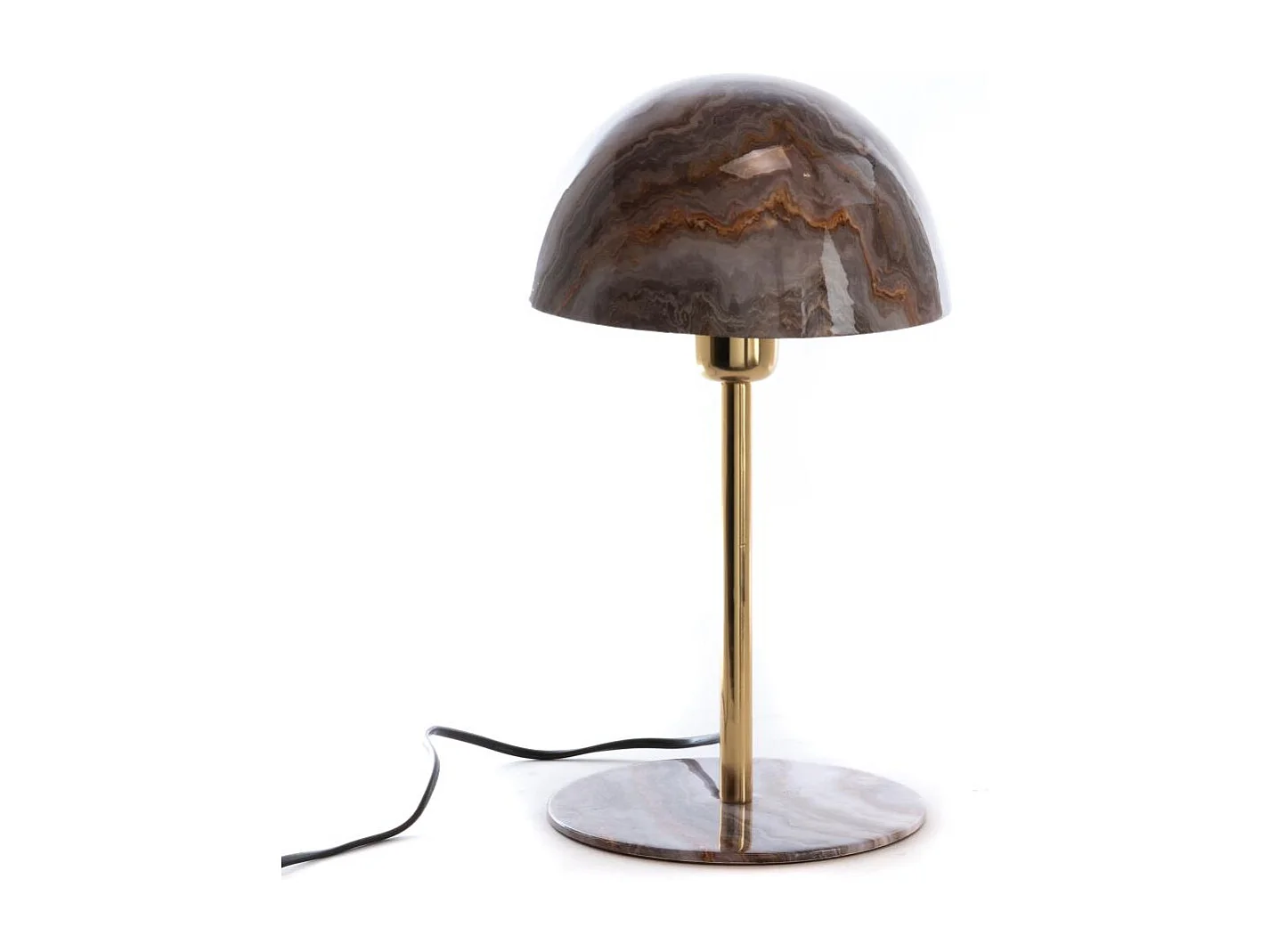 Lampe Basile marron marbré 36 cm
