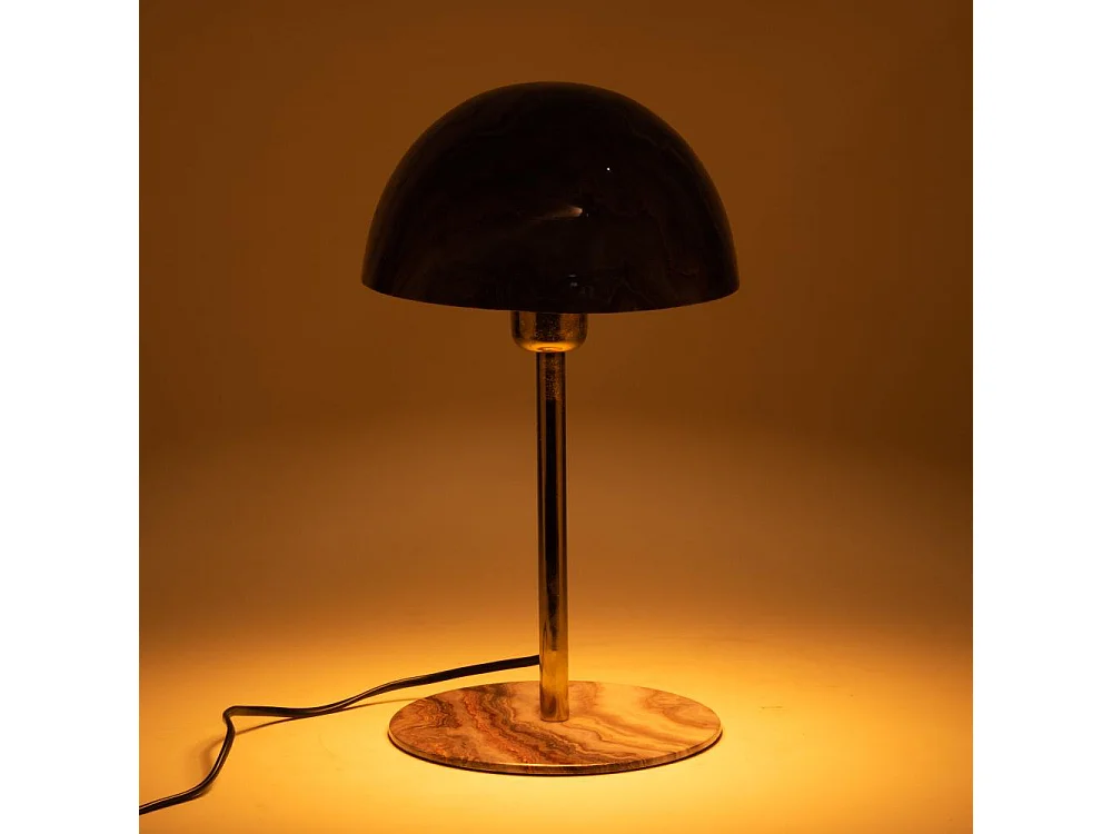 Lampe Basile marron marbré 36 cm