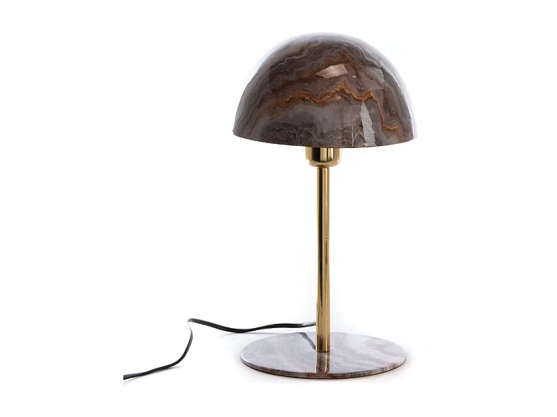Lampe Basile marron marbré 36 cm