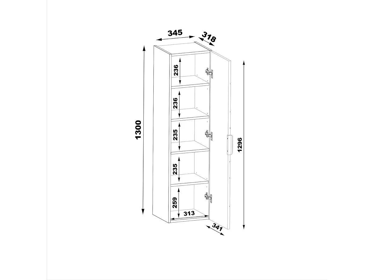 Tao Cachemire enkele wastafel 80cm 2 nissen en sokkel