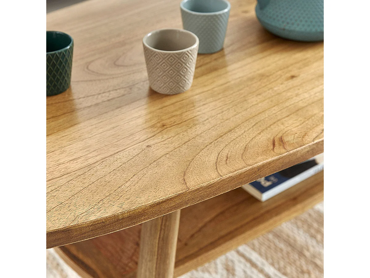 Mesa de centro de mindi macizo