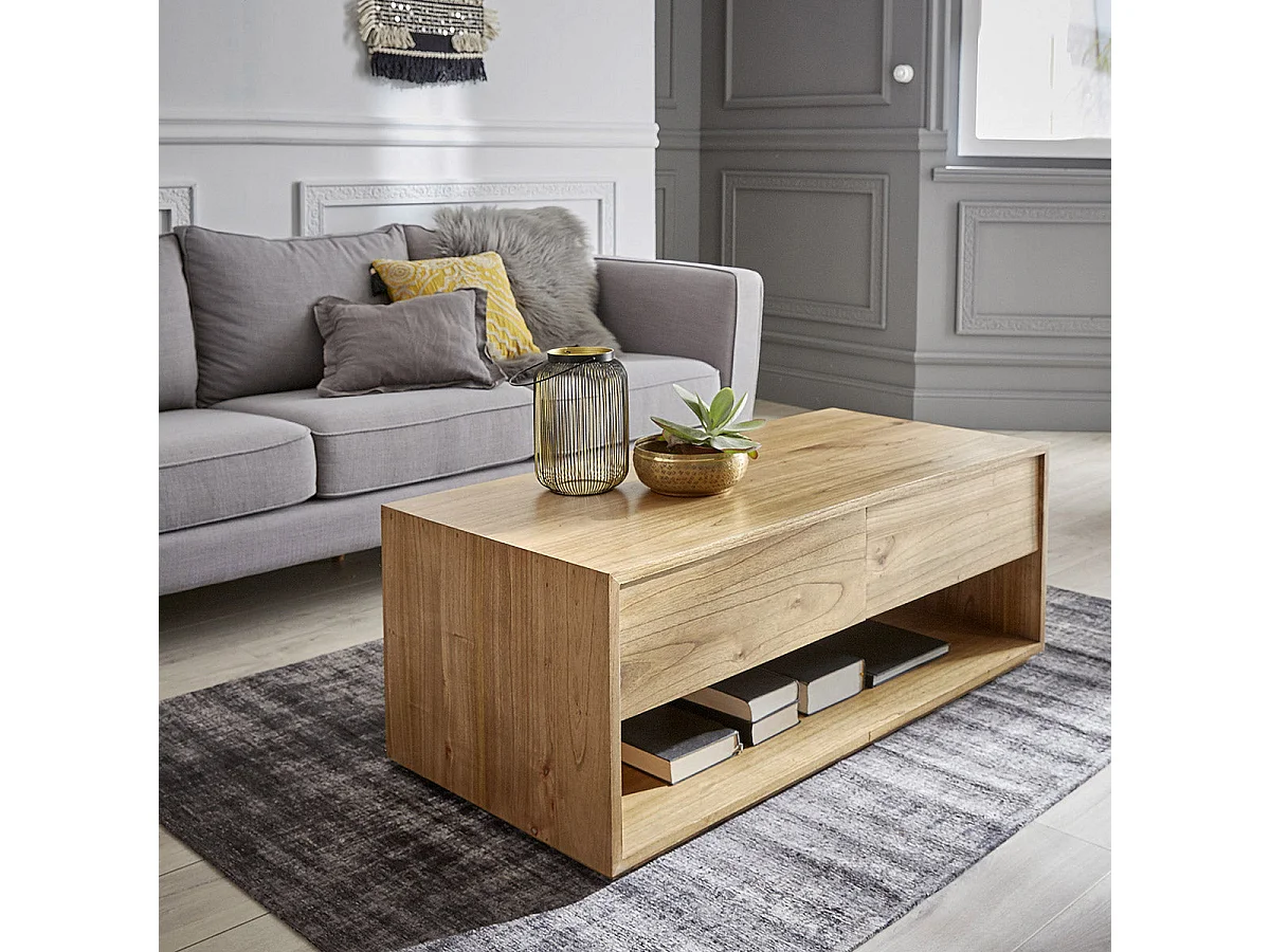 Table basse en mindi massif 120 cm