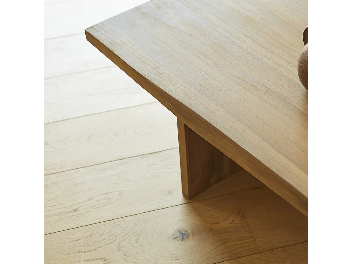 Table basse en bois de teck 120 cm