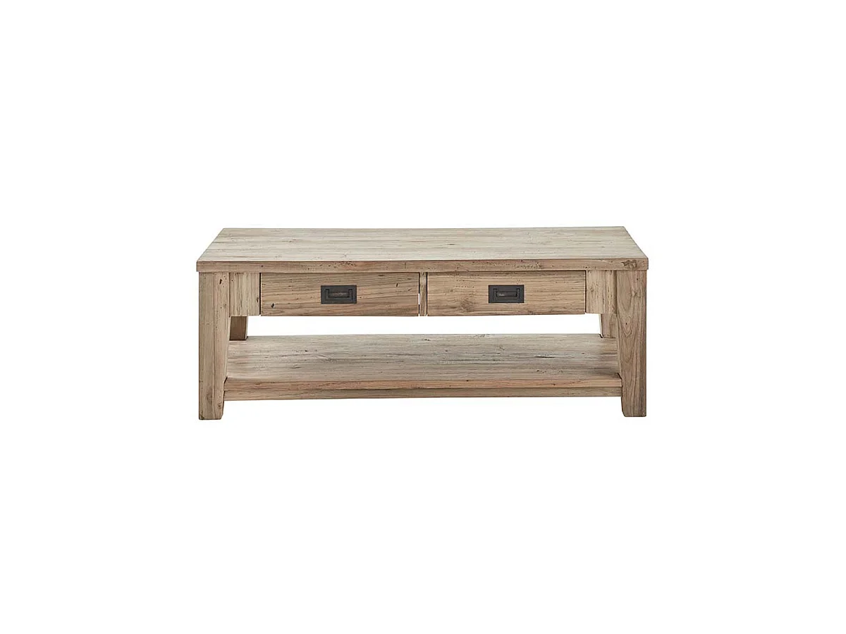 Table basse en bois de teck recyclé 120 cm