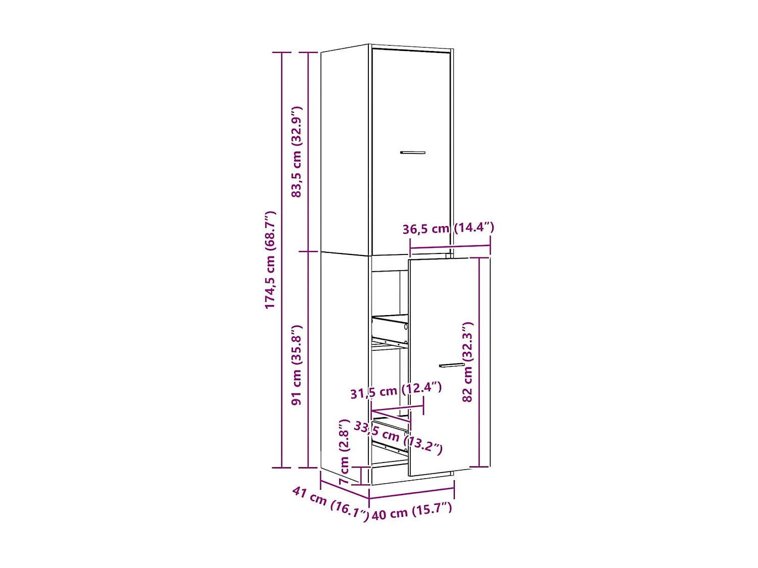 Armoire d'apothicaire chêne artisanal bois d'ingénierie