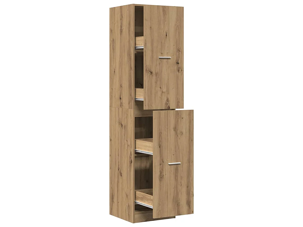Armoire d'apothicaire chêne artisanal bois d'ingénierie