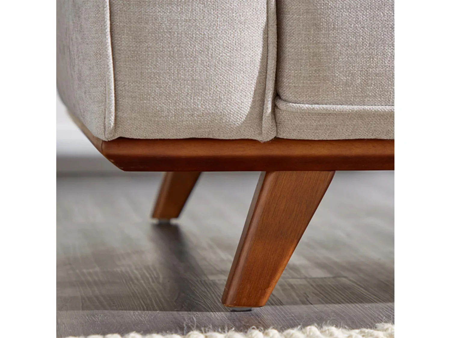 Canapé d'angle design en tissu gris 5-6 places YORK