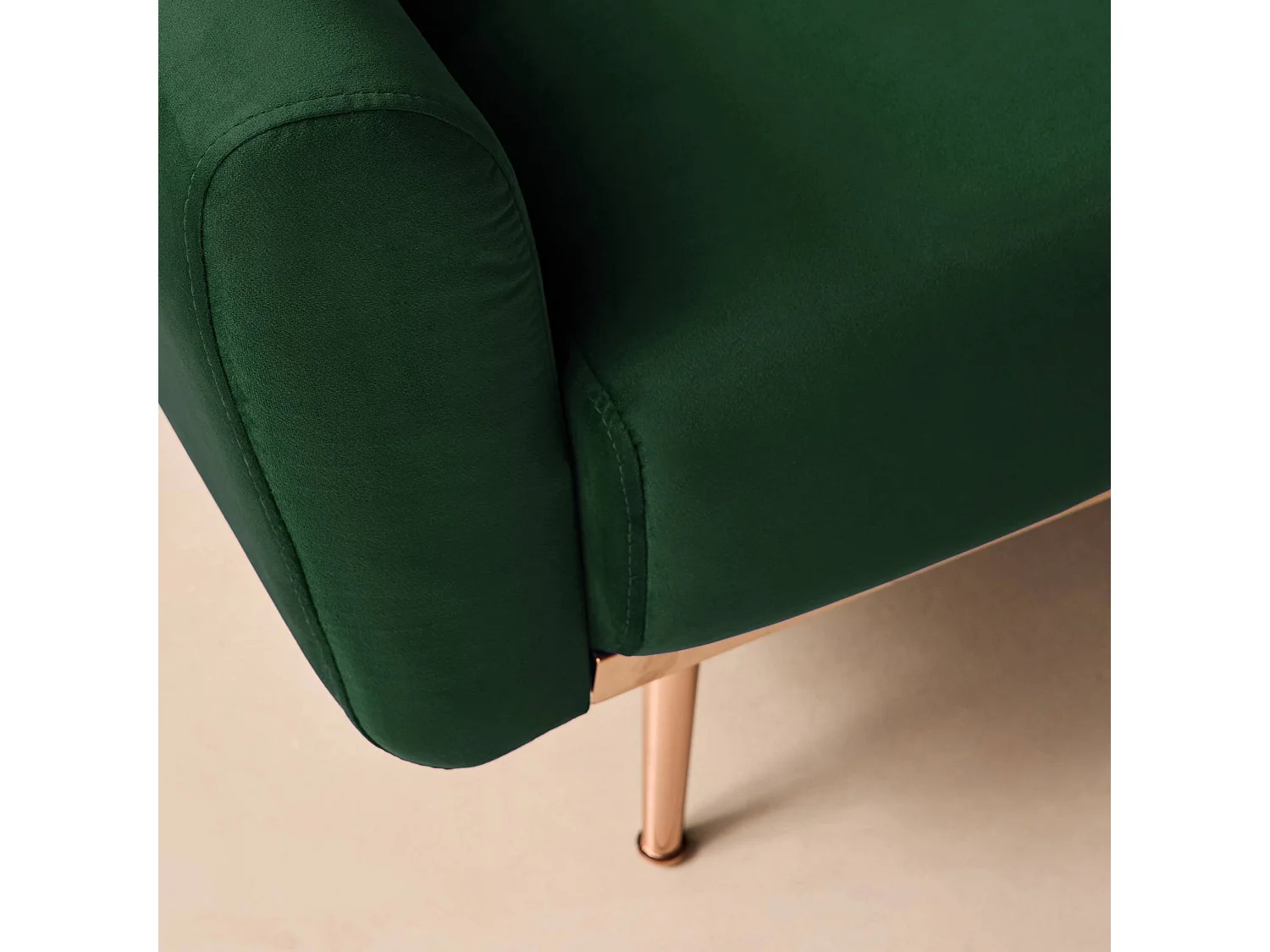 Sofá cama de terciopelo, 3 plazas verde ingles